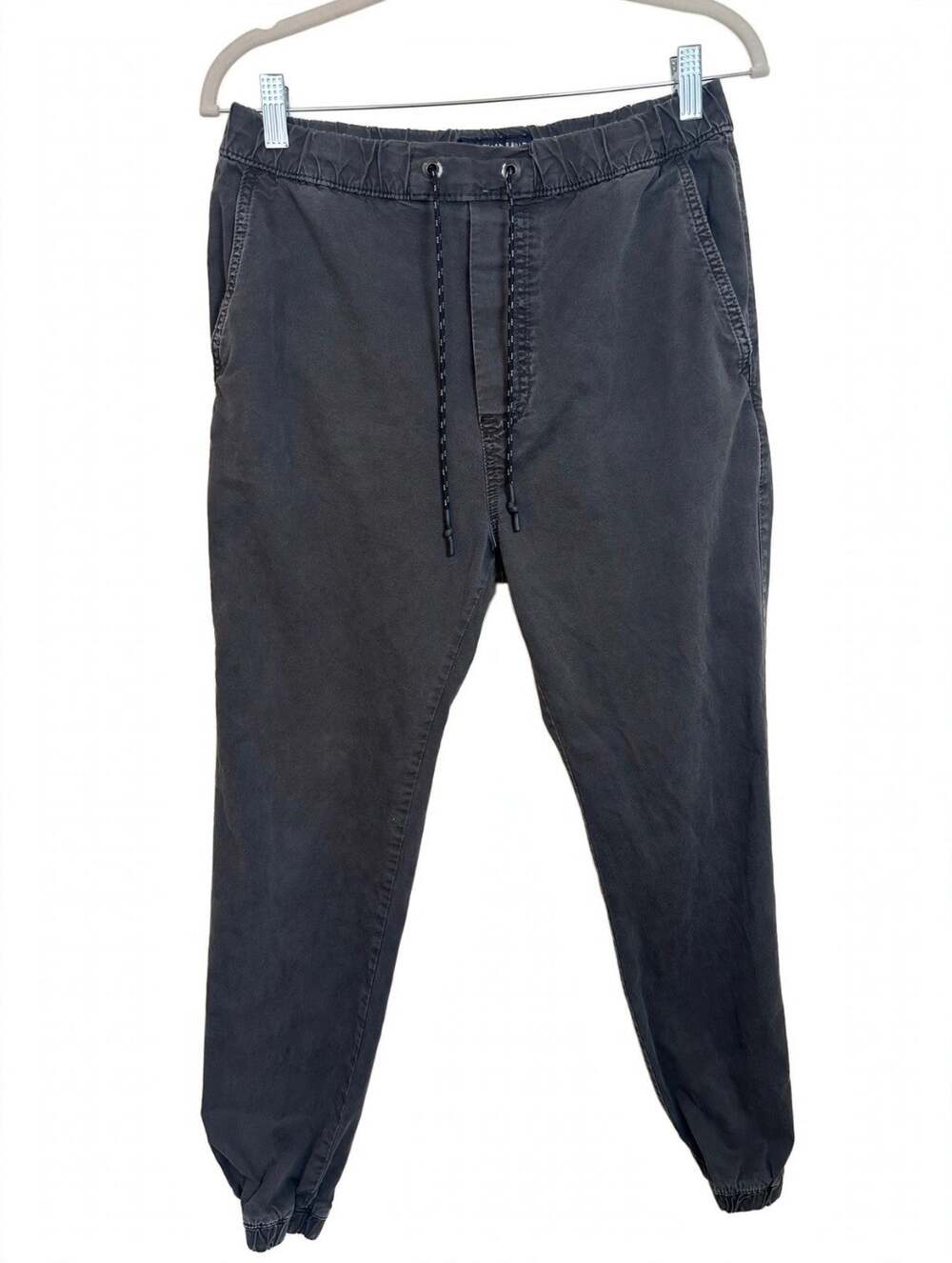 American Eagle Jogger Pants Men S Charcoal Gray Extreme Flex Drawstring Twill